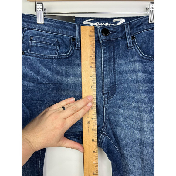 NWT Seven7 Limited Edition Mid Rise Skinny Two Tone Women's Denim Jeans Size 10 - Picture 7 of 9